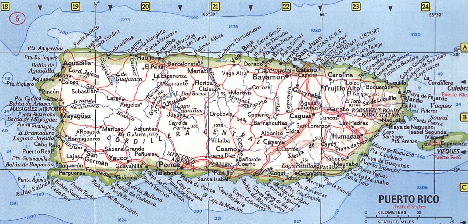 Adjuntas puerto rico map