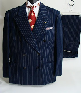 vintage 40s chalk stripe gangster suit