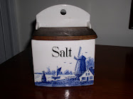 A Decorated Blue Salt Box...