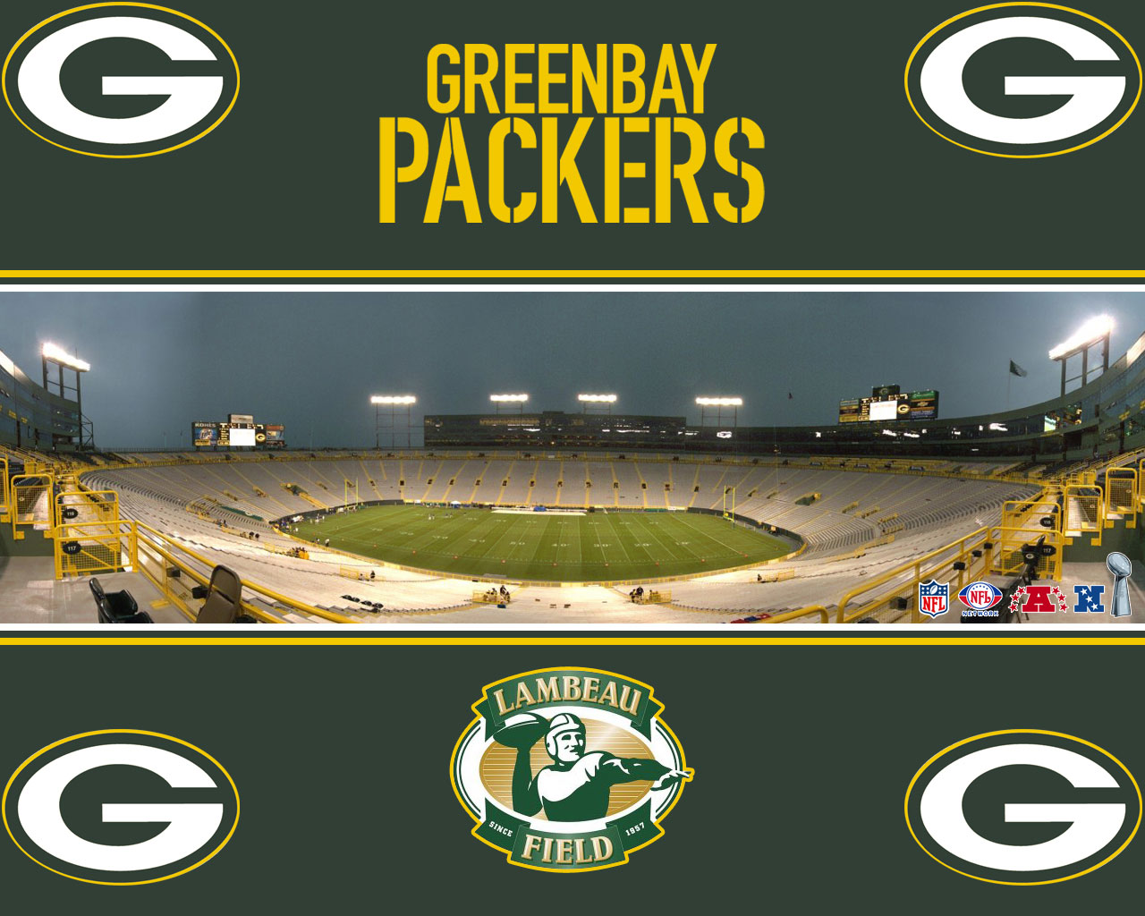 Green Bay Packers stadium wallpaper1280 x 1024