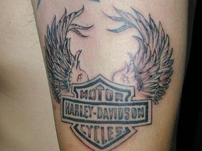 tattoo mini: Harley Davidson Logo Tattoo Design