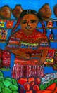 Mujer guatemalteca en pintura.