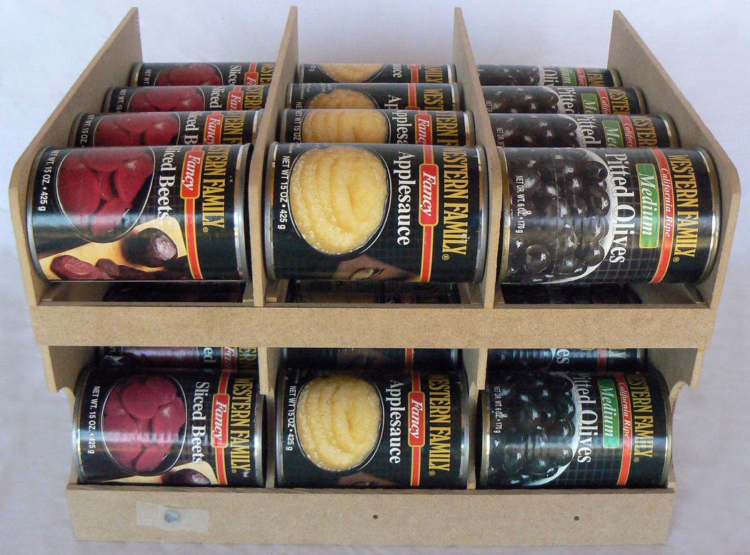 DIY Canned Food Rotation Racks