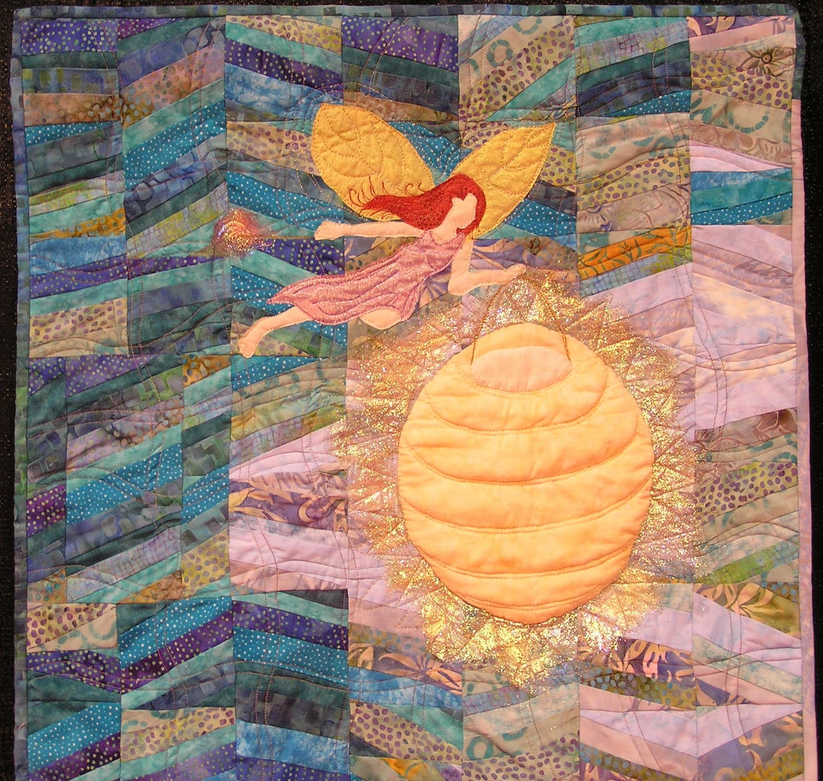 Purple Fan Long Beach Quilt Festival