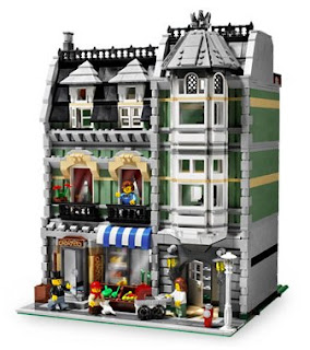 Mansão chamada Lego Green Grocer! Projetada em módulos que podem ser encaixados de acordo com a preferência do colecionador.