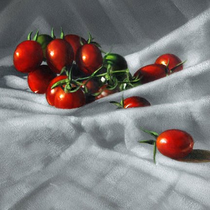 Best-Oil-Paintings-Still-Life-Grape-Tomatoes