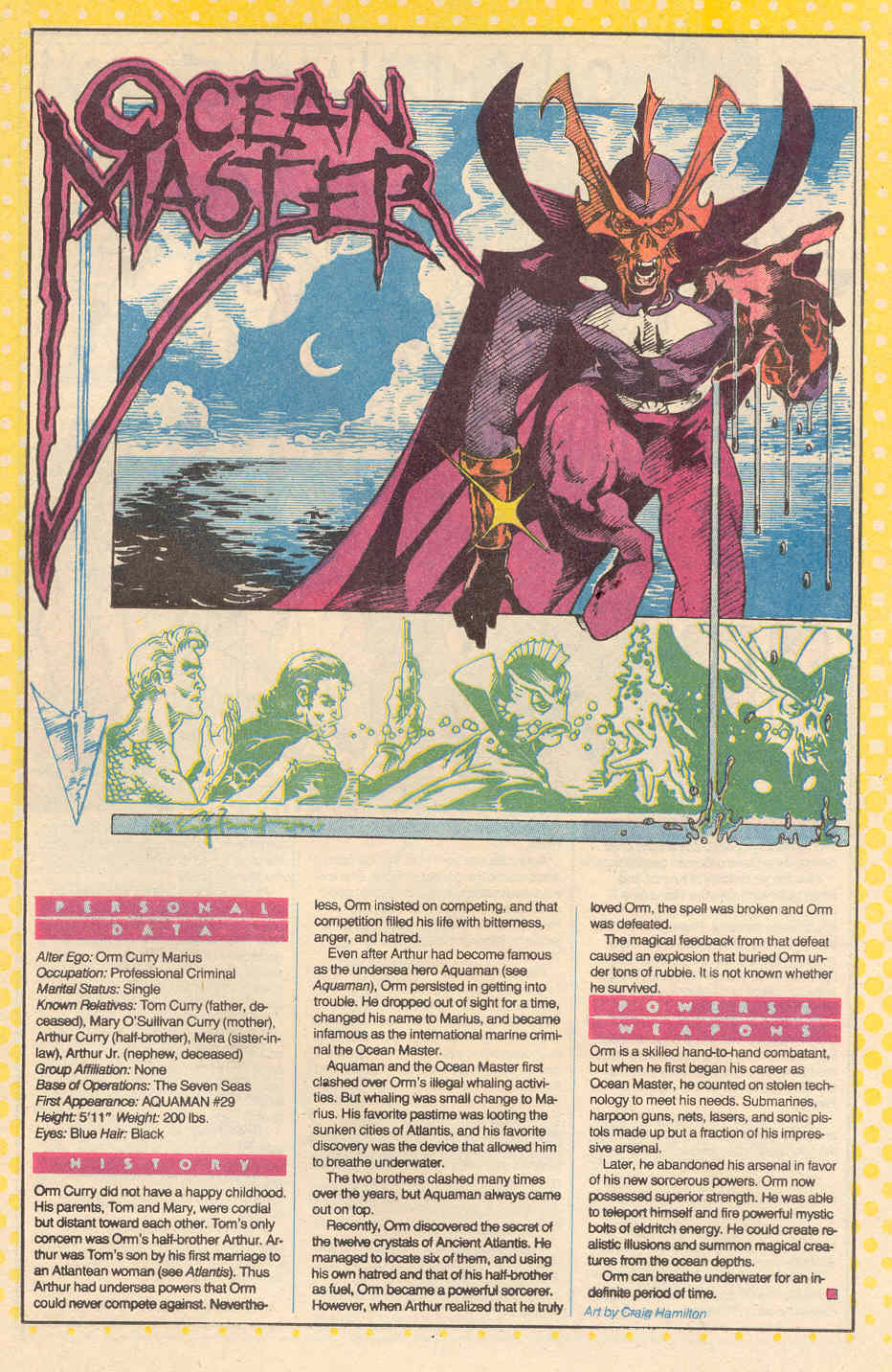 Fichas de Superheroes Marvel y DC Amo del Oceano Fichas de Superheroes Marvel y DC Amo del Oceano