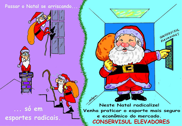 Cartão de Natal criado pelo Desenhista Marcelo Lopes de Lopes
