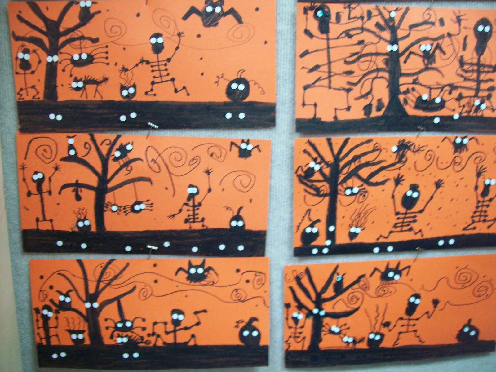 Art at East, Union and more...: 3rd Grade Halloween Silhouette Pictures