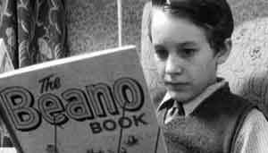 BBC Archive footage of boy reading The Beano