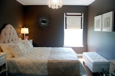 bedroom with brown walls HC-67 Clinton Brown
