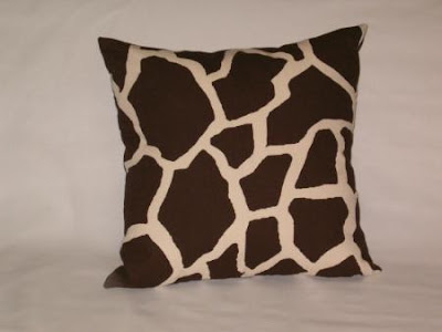 brown and cream giraffe pattern giraffe print pillow