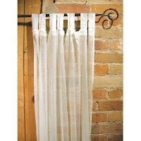 white gauze curtains tab-top iron curtain rod