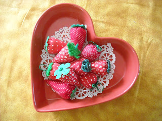 Old Days-Old Ways: Valentine Strawberries from Scraps