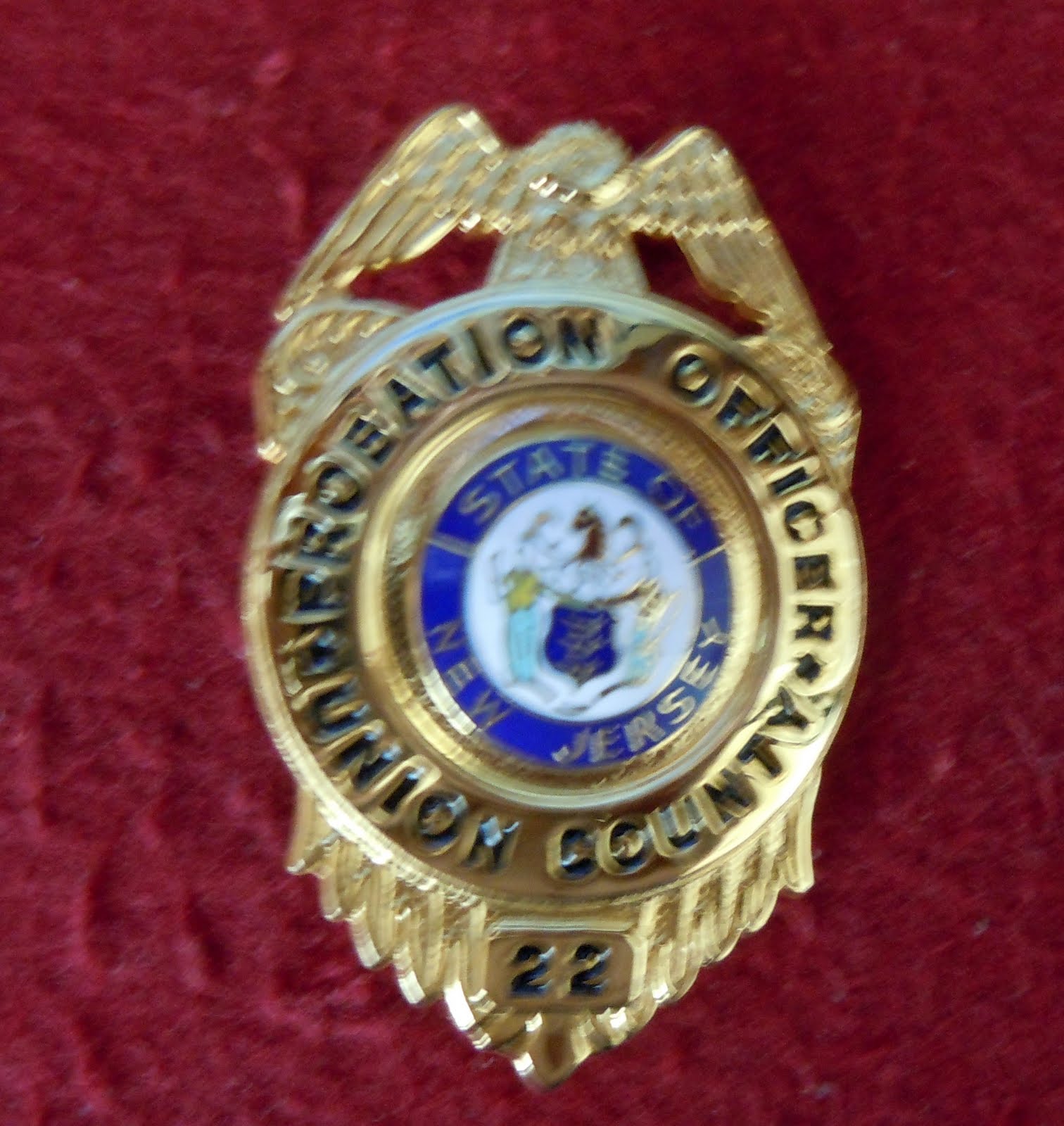 BADGE COLLECTOR NEW JERSEY PROBATION COLLECTION U IS FOR UNION COUNTY