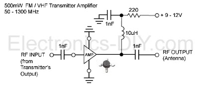 FM-VHF Amplifier Booster Transmitter Circuit Diagram |simple schematic