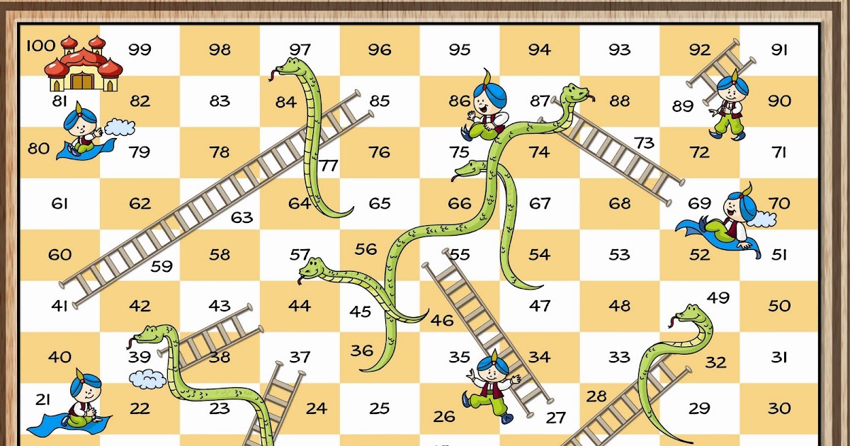 Modelo de jogo de tabuleiro com cobras e escada