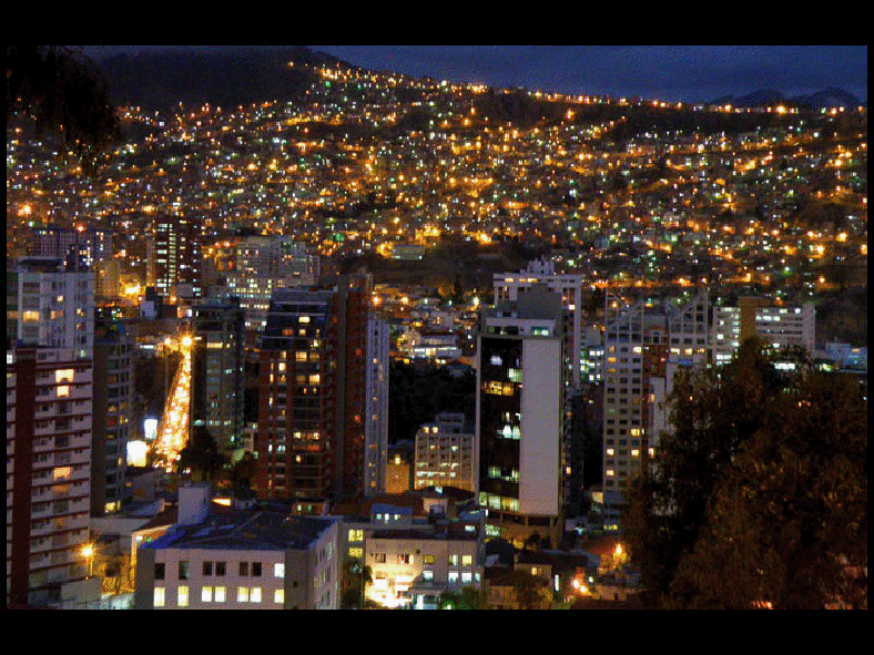 La Paz: La cobertura en luminarias llega al 80% - la Paz Bolivia Luminarias en la Paz