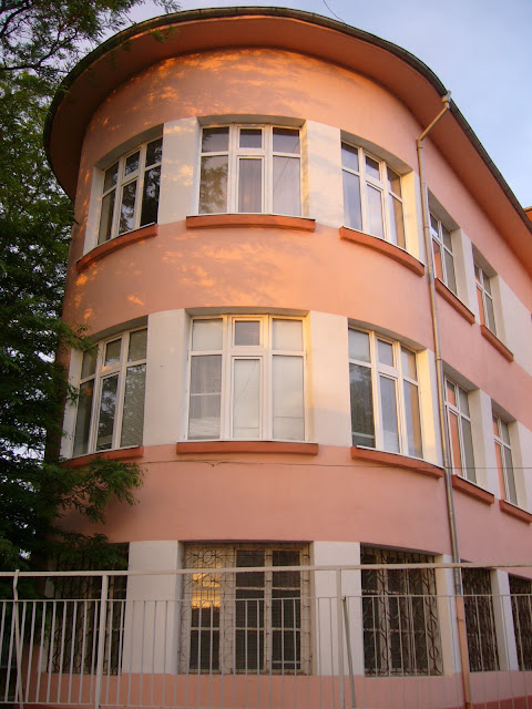 Rounded Pink Yambol School Building