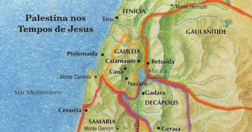 Geografia Geral E Bíblica Mapas Bíblicos Palestina Nos Tempos De Jesus