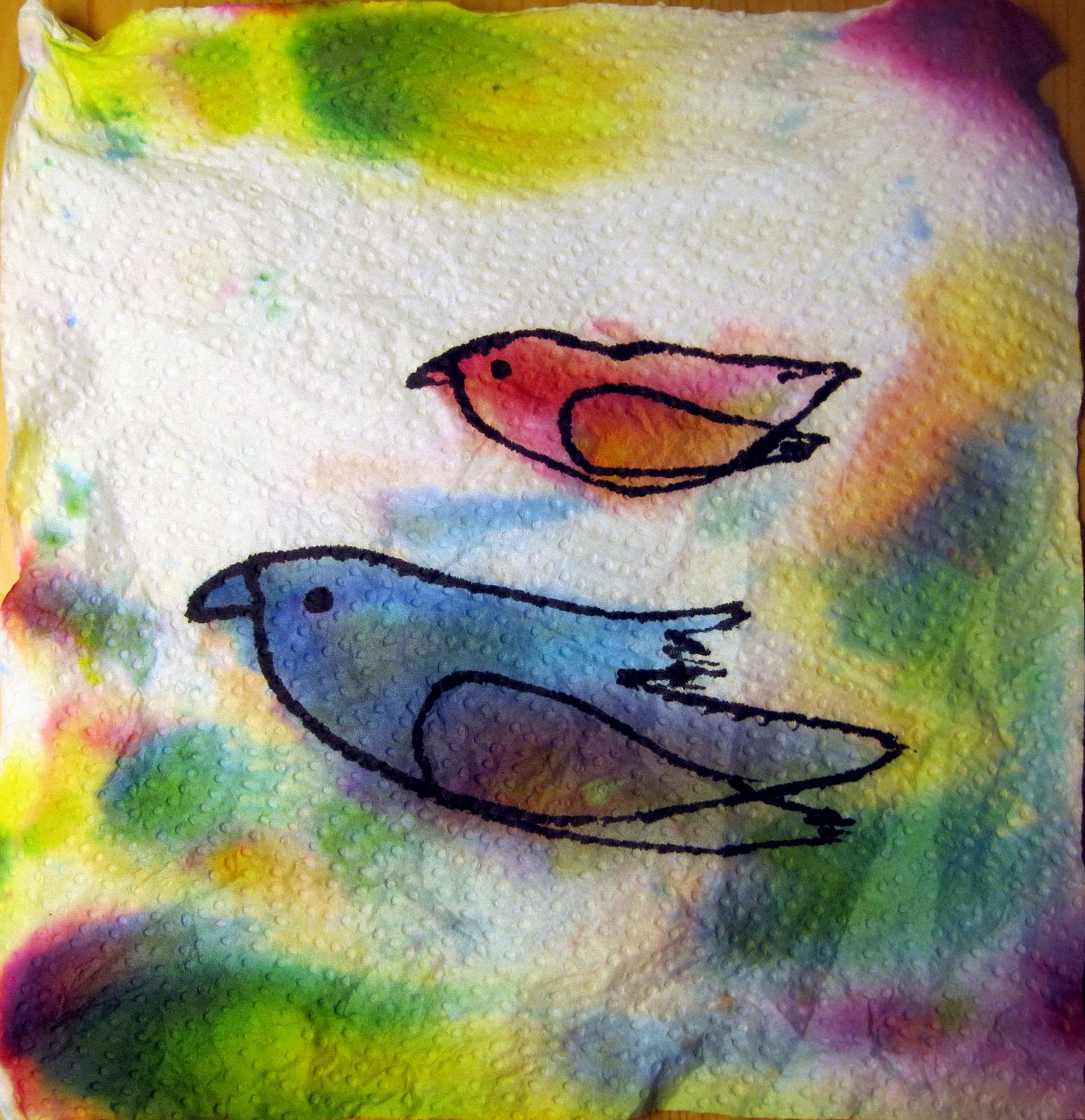 Simple Art Project Ideas Paper Towel Birds