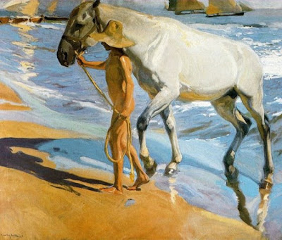 El baño del caballo. Óleo sobre lienzo, 1909. Madrid, Museo Sorolla.