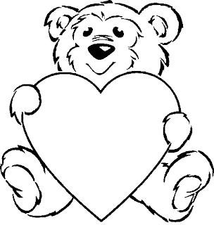 Cartoon Teddy With Love Coloring Pages Images Magazine