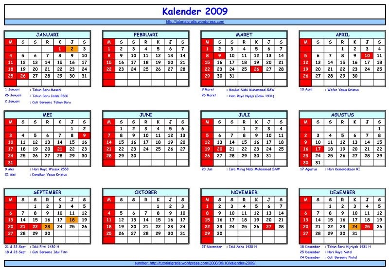 Kalender 2009 Lengkap Ruang Jawaban Kalender 2009 Lengkap Ruang Jawaban