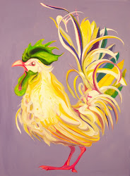 chicken rooster coop bigbang roosters balloons lovely did lady children painting