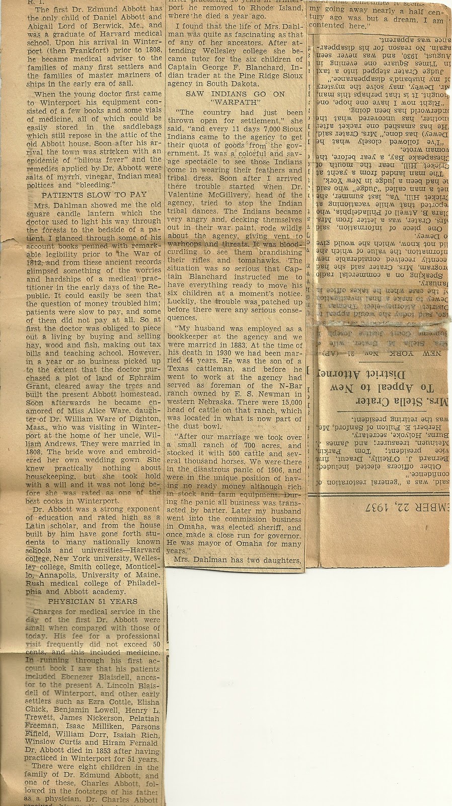 Heirlooms Reunited Thompson & Abbott Families of Winterport, Maine