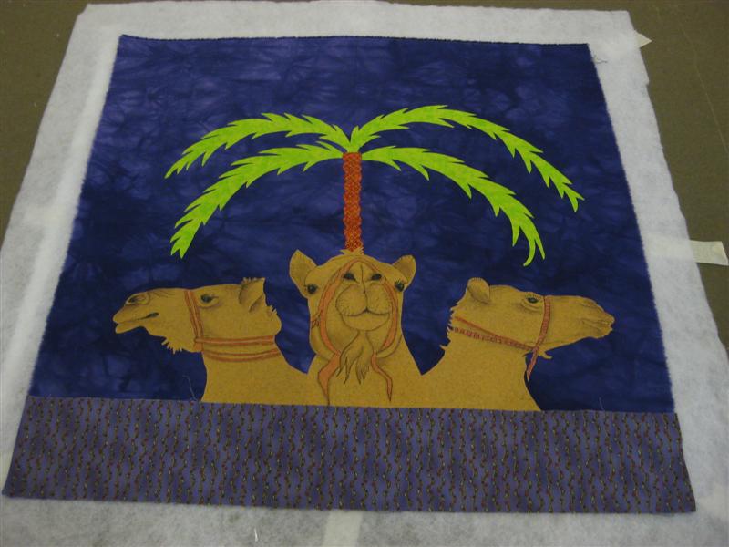 Qatar Quilt Guild Pam Holland Visit and Camel Class