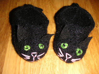 felted cat slippers