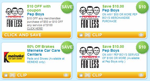 New Pep Boys and Meineke Printable Coupons | Mama Cheaps