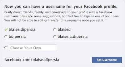 username facebook