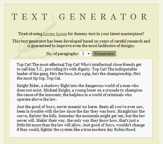 generator | Copy & Paste