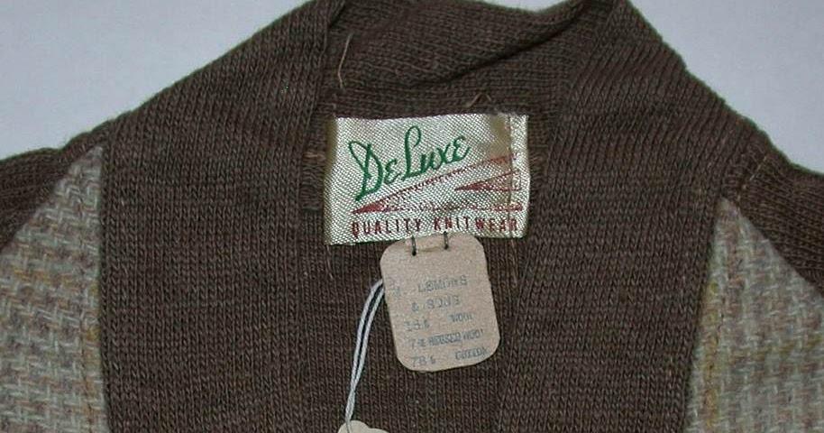 1930's 1940's Two Tone Wool Cardigan Sweater ~ Rivet Head