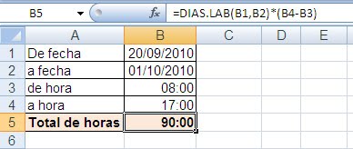 formato control de horas trabajadas