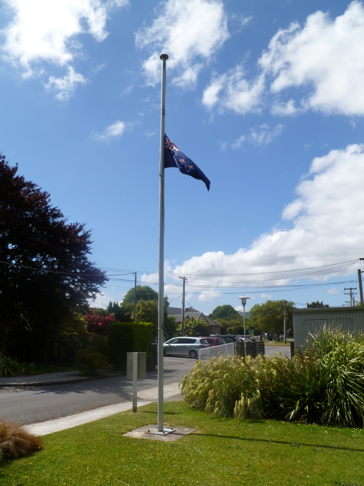 Café Chick's Project 365 Flag at half mast
