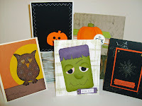 Halloween cards for Cards of the Month rubber stampers club
