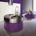 Decoración de cocinas con color morado púrpura o lila