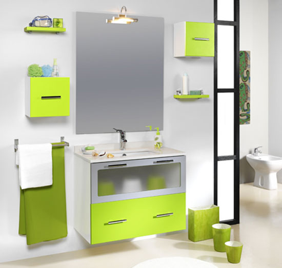 interior sweet design: Decoracion de interiores: Baño de color verde