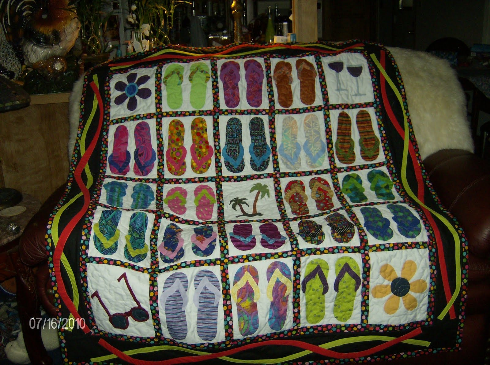 Quilting is my Passion Flip Flops quilt