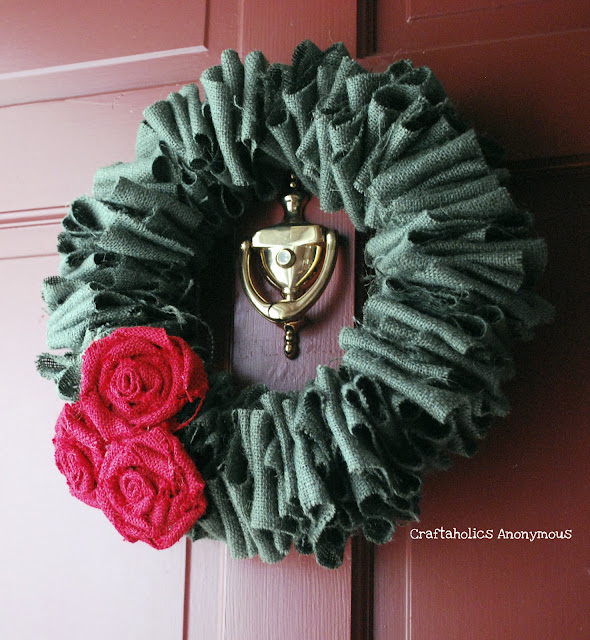 burlap christmas wreath