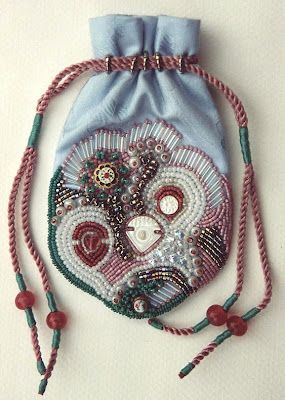 improvisational bead embroidery, robin atkins, beaded bag