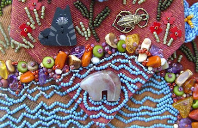 bead embroidery, Robin Atkins, Bead Journal Project, detail