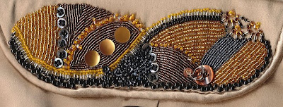 Beaded evening bag by Bobbi Pohl, detail of flap
