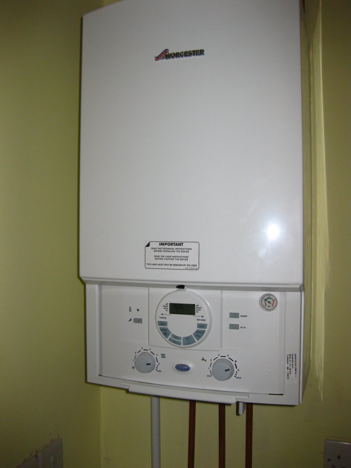 Bodlondeb is born again New worcester gas boiler does its job producing heat and hot water
