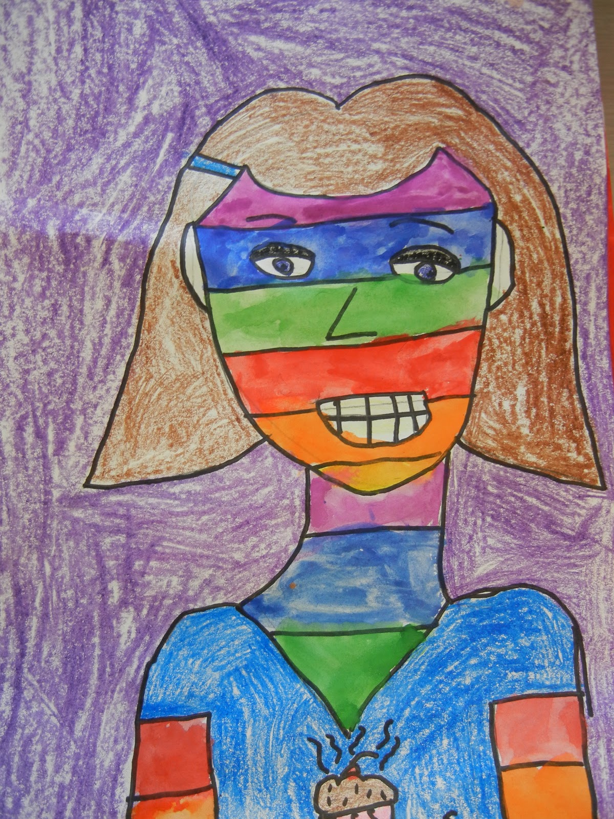 The Modern Art Smock: 2nd Grade "Bad Case of the Stripes" Self-Portraits