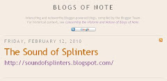 claim to fame - S.O.S. chosen as blog of note 12/02/2010