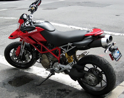 Red Ducati Motorcycle Dirt bike